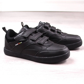 Deportivas de hombre American Club 148/23 negras con velcro negro 2