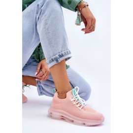 Zapatos calcetín sin cordones para mujer GOE JJ2N4081 rosa claro rosado 6