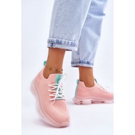 Zapatos calcetín sin cordones para mujer GOE JJ2N4081 rosa claro rosado 4