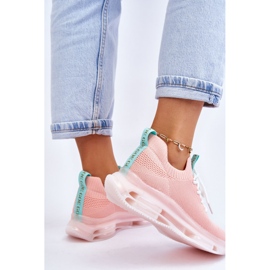 Zapatos calcetín sin cordones para mujer GOE JJ2N4081 rosa claro rosado 5