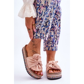 Pantuflas De Mujer En Una Plataforma Masiva Rosa Claro Terisa 1