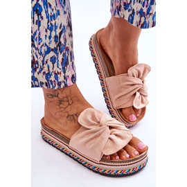 Pantuflas De Mujer En Una Plataforma Masiva Rosa Claro Terisa rosado 4