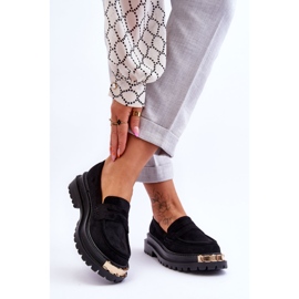 Mocasines clásicos de ante con adorno Monaro negro 2 Mocasines clásicos de ante con adorno Monaro negro 2