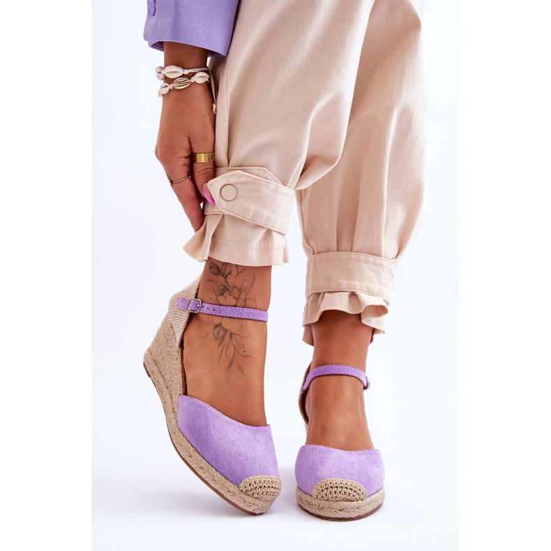 FJ1 Alpargatas Ante Sandalias Cuña Morado Cammer violeta 1 FJ1 Alpargatas Ante Sandalias Cuña Morado Cammer violeta 1
