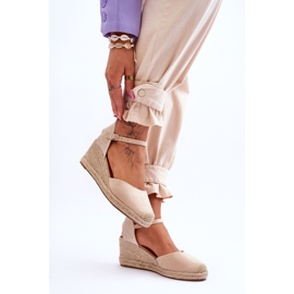 Alpargatas Ante Cuña Sandalias Beige Cammer marrón 6