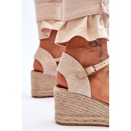 Alpargatas Ante Cuña Sandalias Beige Cammer marrón 5