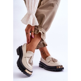 Lonisa Mocasines Clásicos Con Borlas Lonis Beige 2