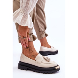 Lonisa Mocasines Clásicos Con Borlas Lonis Beige 4