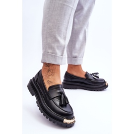 Mocasines Clásicos Con Borlas Lonisa Negro Lonisa 3