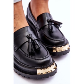 Mocasines Clásicos Con Borlas Lonisa Negro Lonisa 5