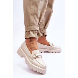 FJ1 Mocasines Mujer Piel Beige Camerin 3