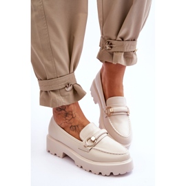 FJ1 Mocasines Mujer Piel Beige Camerin 5