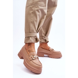 FJ1 Mocasines Mujer Piel Sin Cordones Beige Albie 3