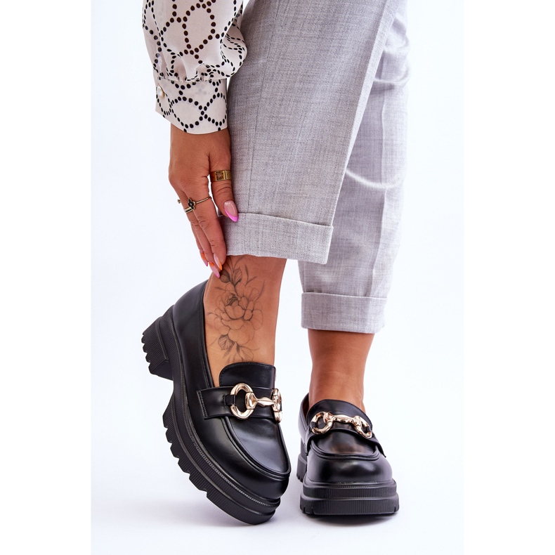 FJ1 Mocasines Mujer Piel Sin Cordones Negro Albie 1