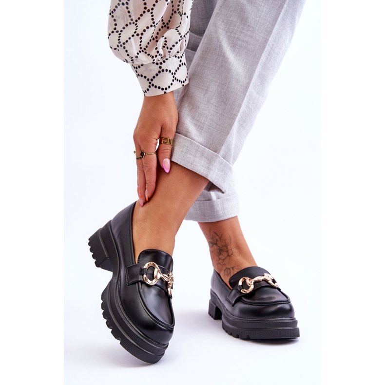 FJ1 Mocasines Mujer Piel Sin Cordones Negro Albie 2