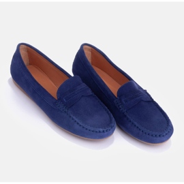 Marco Shoes Mocasines ante azul 7