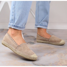 Alpargatas mujer slip-on beige Vinceza 34595 3