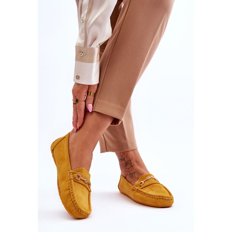 FJ1 Mocasines Ante Adorno Eleina Amarillo 2