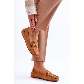 Mocasines De Ante Con Adorno Eleina Marrón 4