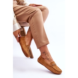 Mocasines De Ante Con Adorno Eleina Marrón 6