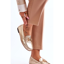Mocasín Clásico Piel Con Adorno Laura Messi 2459 Oro dorado 4