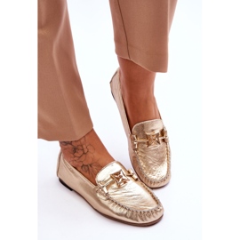 Mocasín Clásico Piel Con Adorno Laura Messi 2459 Oro dorado 5