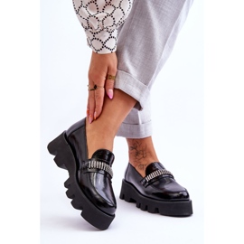 Mocasines De Moda En La Plataforma Con Decoración Laura Messi 2600 Negro 2