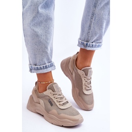 Zapatos deportivos de tela Big Star para mujer con sistema de espuma viscoelástica LL274A066 Beige 5