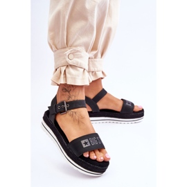 Sandalias Mujer Plataforma Cómodas Big Star LL274870 Negro 3