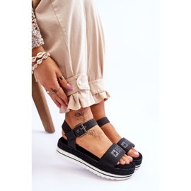 Sandalias Mujer Plataforma Cómodas Big Star LL274870 Negro 6