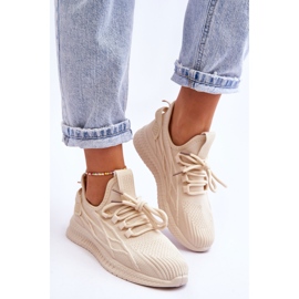 Zapatillas sin cordones para mujer Big Star LL274714 Beige 4
