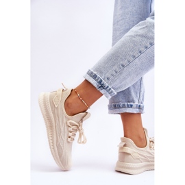 Zapatillas sin cordones para mujer Big Star LL274714 Beige 6