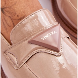 Vinceza Mocasines De Mujer Lacados En La Plataforma Con Decoración Beige Jonett 6