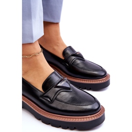 Vinceza Mocasines Mujer De Piel Con Plataforma Con Adorno Negro Jonett 7