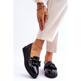 Vinceza Mocasines Lacados Cuña Negro Semma 1