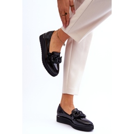 Vinceza Mocasines Lacados Cuña Negro Semma 3