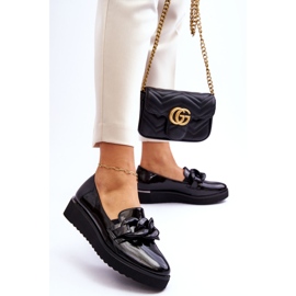 Vinceza Mocasines Lacados Cuña Negro Semma 4