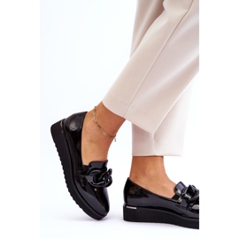 Vinceza Mocasines Lacados Cuña Negro Semma 2