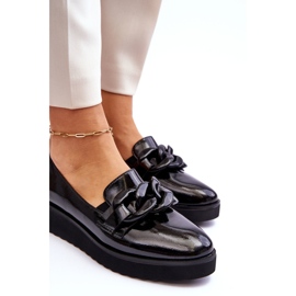 Vinceza Mocasines Lacados Cuña Negro Semma 6