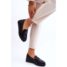 Vinceza Mocasines Mujer Piel Cuña Baja Synthia Negro 4