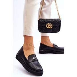 Vinceza Mocasines Mujer Piel Cuña Baja Synthia Negro 3