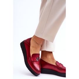 Vinceza Mocasines Mujer Piel Cuña Baja Rojo Synthia 3