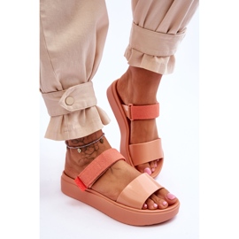 Sandalias Veganas Velcro ZAXY HH285283 Naranja 3
