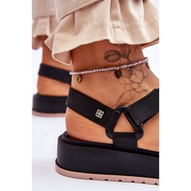 ZAXY Mujer Vegan Sandalias Velcro JJ285017 Negro 3
