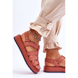 Sandalias Veganas De Mujer Con Velcro ZAXY JJ285016 Rosa Sucio rosado 7