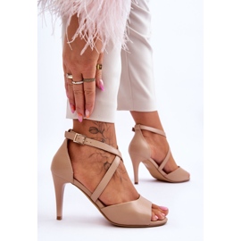 Sergio Leone Sandalias de moda en un SK431 de color oscuro beige 3