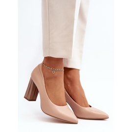 Bombas Elegantes En Un Tacón Decorativo Sergio Leone PB217 Desnudo rosado 3