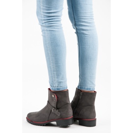 Seastar Botines de ante con cremallera gris 1