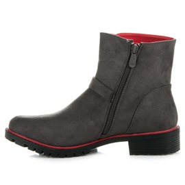 Seastar Botines de ante con cremallera gris 3