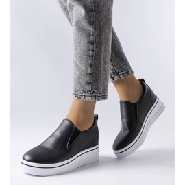 BM Zapatillas slip-on con cuña negras de Francoeur negro 1